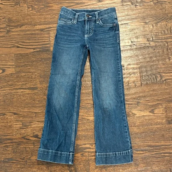 Wrangler Girl’s Flare Jeans in Deep Blue - Picture 1 of 3